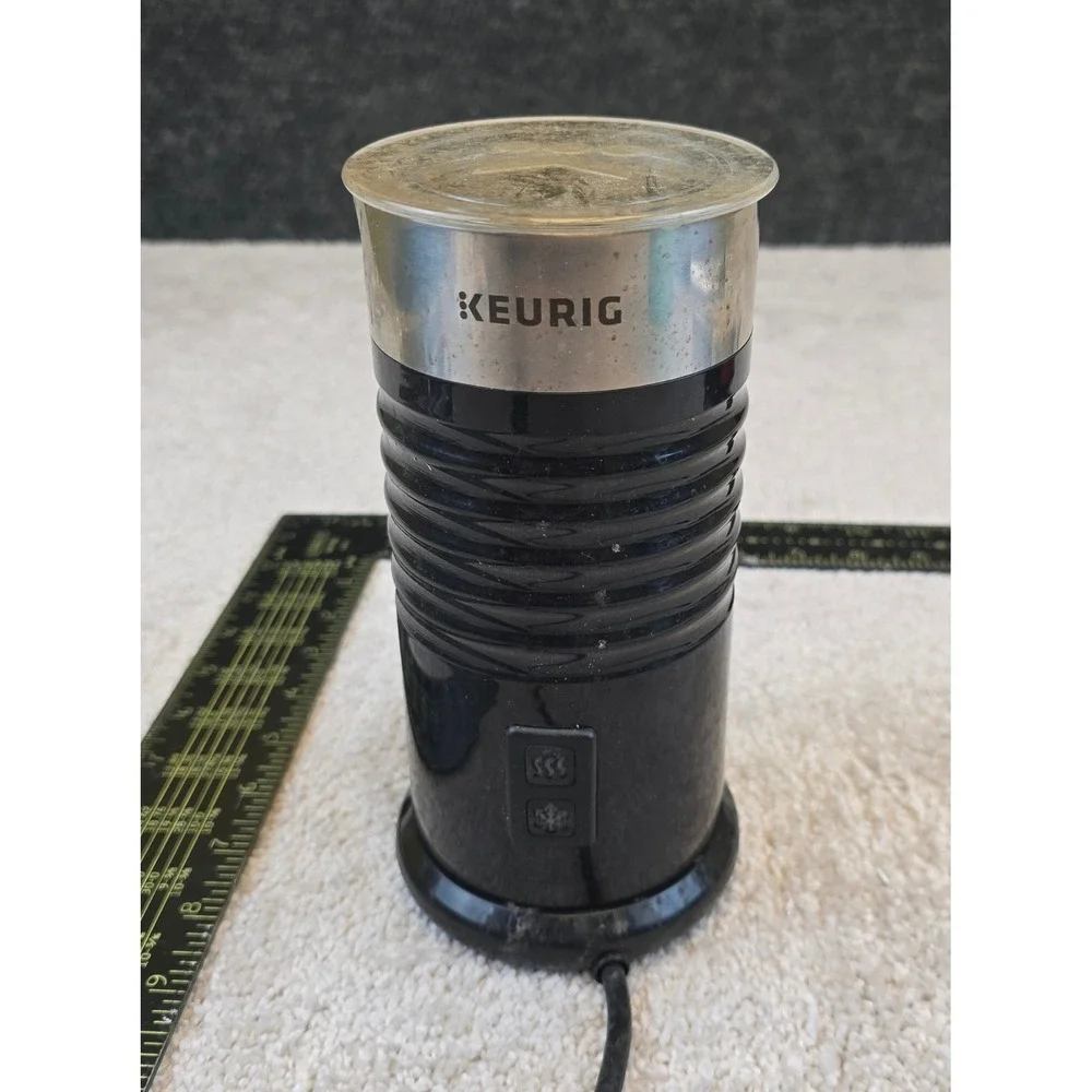 Keurig‎ Milk Frother Black Electric Hot and Cold Stainless Steel Trim